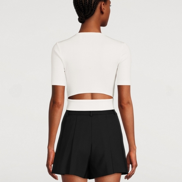 Helmut Lang Cropped Rib T - Picture 2 of 6